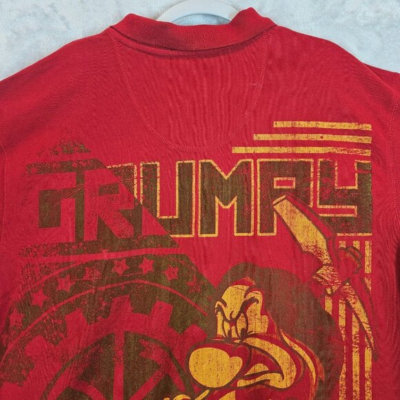 NWT Disney Mens XL Classic Fit Red Grumpys Miners Guild Polo Shirt Attitude Dad - Picture 9 of 12